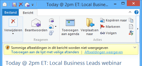 Afbeelding weergeven in mail outlook