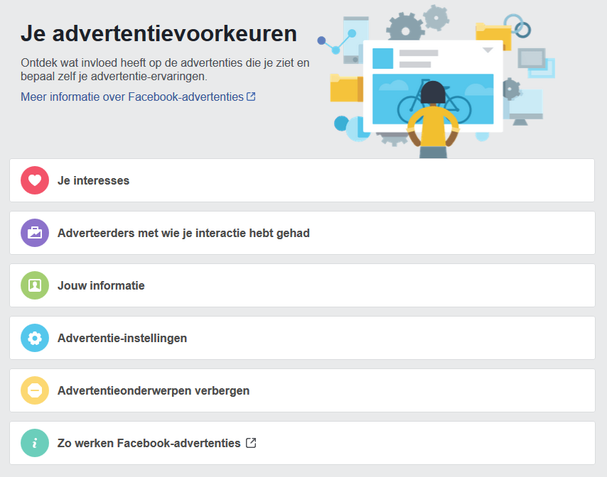 Facebook: Je advertentievoorkeuren