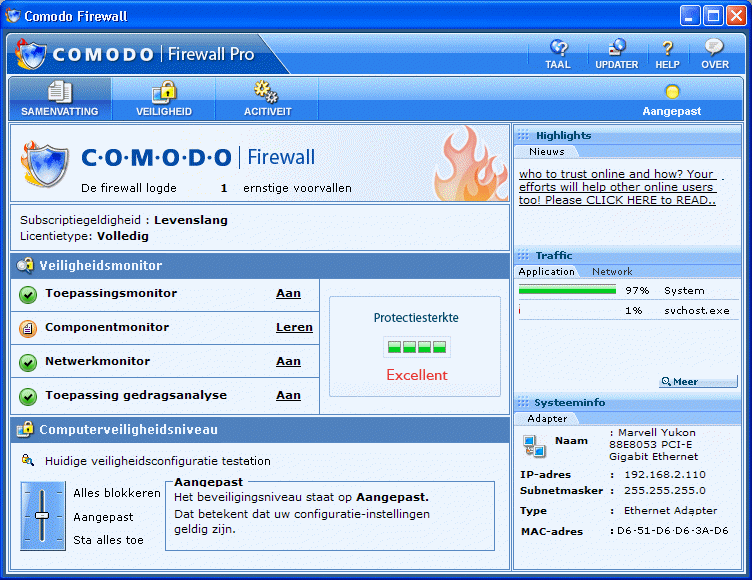 Comodo firewall