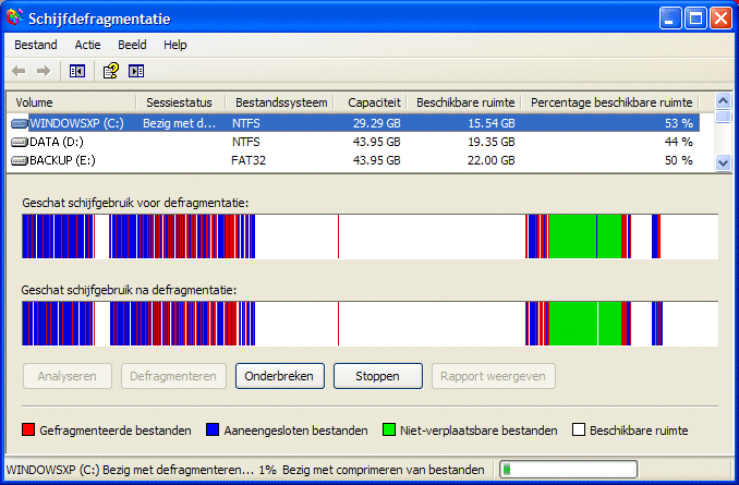 defragmenteren harde schijf