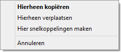 Windows Verkenner bestanden kopiren, verplaatsen of snelkoppeling maken.