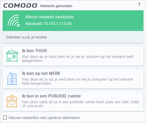 Het detecteren van een nieuw netwerk