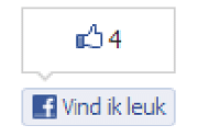 Facebook vind ik leuk knop