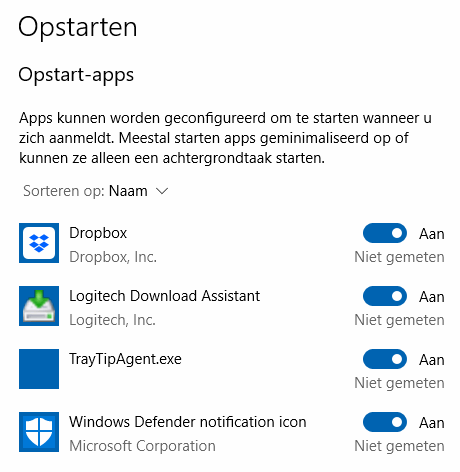 Windows 10: Opstarten van apps bij het aanmelden van het gebruikersaccount