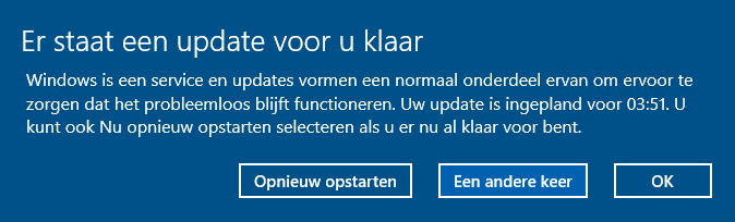 Er staat een update voor u klaar