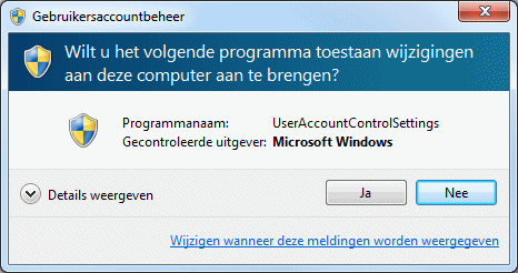 Gebruikersaccountbeheer (UAC) en administratorrechten