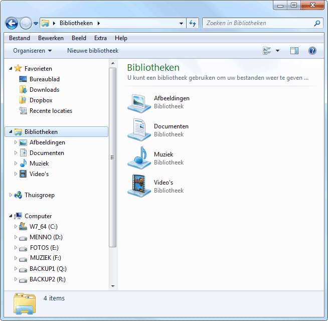 Hopelijk opvoeder Tropisch Windows 7: Windows Verkenner (instellingen, bibliotheken, sneltoetsen,  branden)