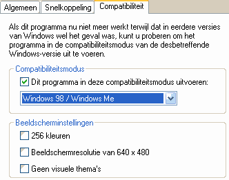 Compatibiliteits problemen: oude software gebruiken in windows xp